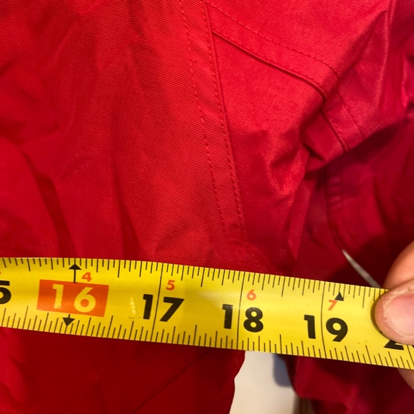 VINTAGE TRIBORD DECATHLON RED HOODED RAIN JACKET HOODIE COLD WINTER SNOW SZ 8 - Picture 11 of 13